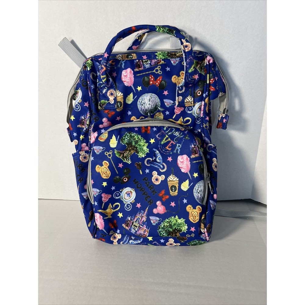 Disney Park Hopper Mickey Mouse Blue Diaper Bag Backpack